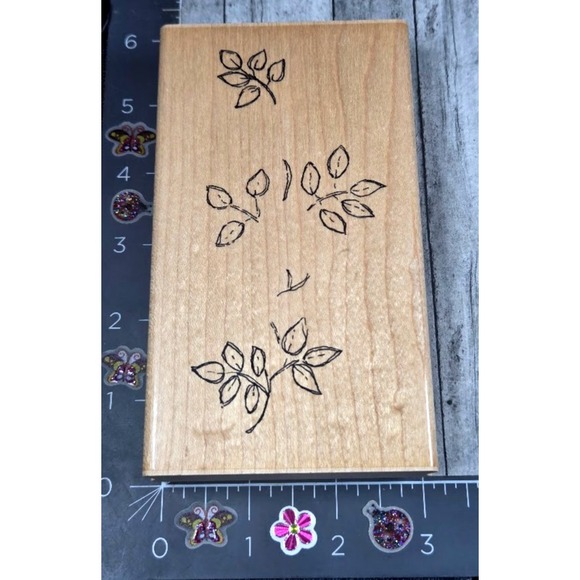 JRL Design Other - JRL Design Dragonfly and Friends Plants S350 Rubber Stamp Wood #F22